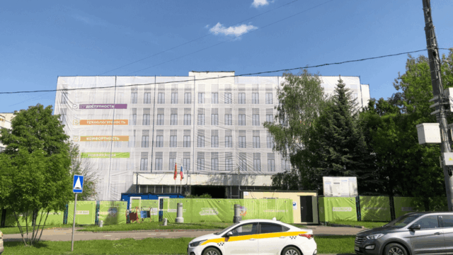 Фальшфасад на баннерной сетке